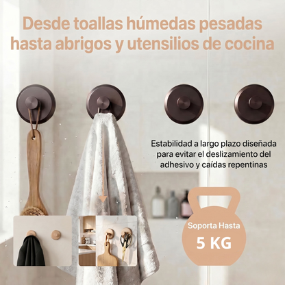GANCHOS SUCCIÓN BAÑO x4