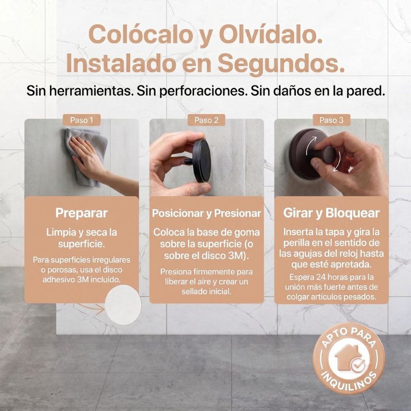 GANCHOS SUCCIÓN BAÑO x4