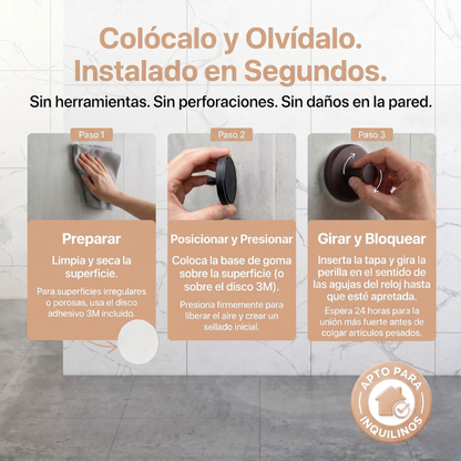 GANCHOS SUCCIÓN BAÑO x4