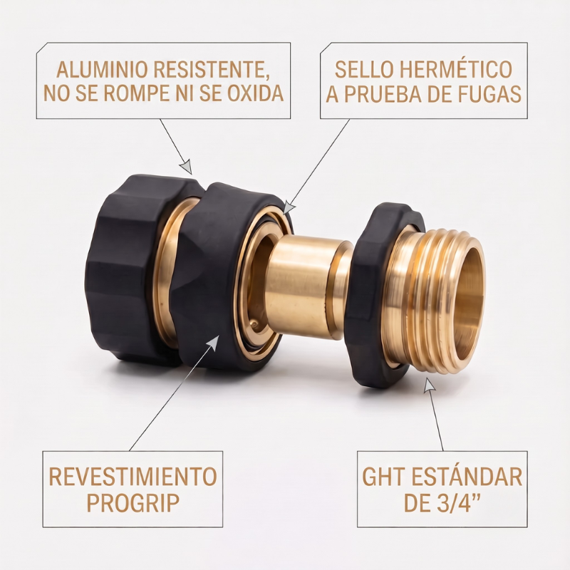 Conector sin rosca aluminio